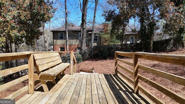 view of wooden deck