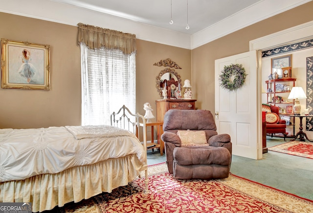 151 Flat Shoals Rd, Woodbury, GA 30293 - bedroom with carpet floors and ornamental molding