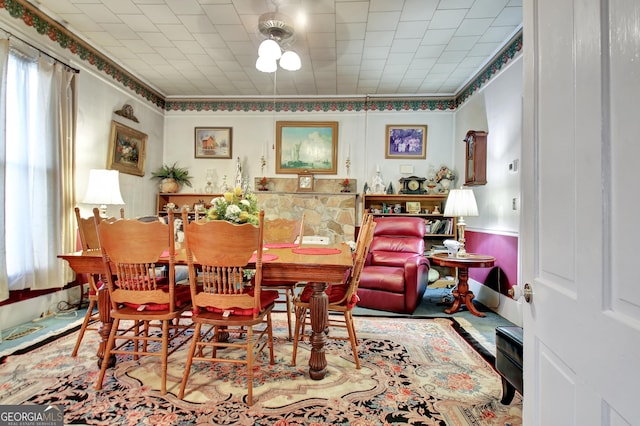 151 Flat Shoals Rd, Woodbury, GA 30293 - dining space featuring crown molding