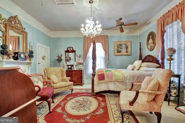 151 Flat Shoals Rd, Woodbury, GA 30293 - bedroom with carpet and ornamental molding