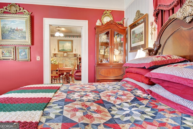 151 Flat Shoals Rd, Woodbury, GA 30293 - bedroom featuring crown molding