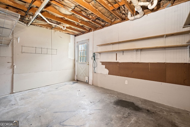 view of basement