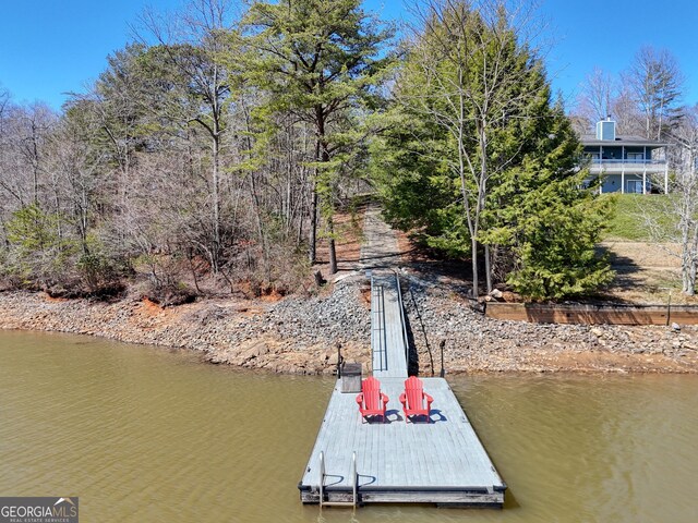 625 Sunnyside Shores Rd, Hiawassee, GA 30546 - dock area featuring a water view