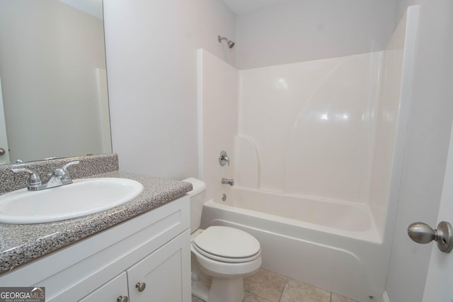 104 Park View Dr, Grantville, GA 30220 - full bath with toilet, tile patterned floors, bathing tub / shower combination, and vanity
