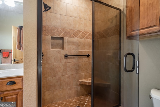 2778 Kelly Ln, Hiawassee, GA 30546 - bathroom with vanity and a shower stall