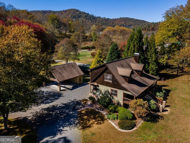 2778 Kelly Ln, Hiawassee, GA 30546 - view from above of property featuring mountains and a heavily wooded area