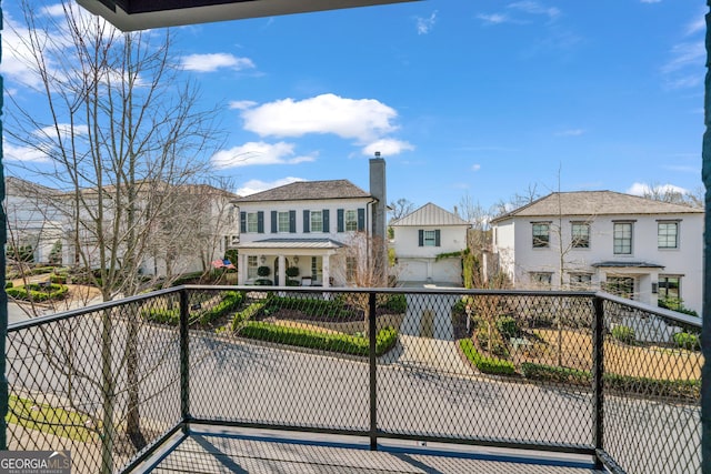 balcony with a residential view