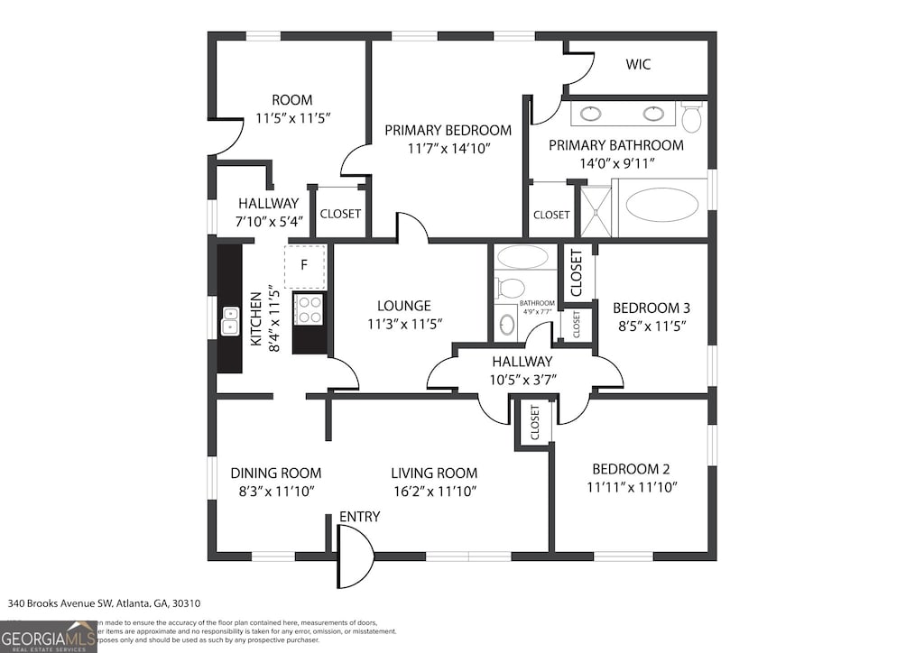 340 Brooks Ave SW, Atlanta, GA 30310 - plan