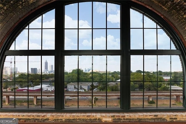room details featuring a view of city