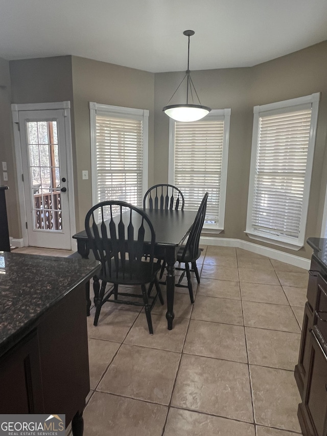 2973 Red Fox Dr, Haddock, GA 31033 - dining room featuring light tile patterned floors, plenty of natural light, and baseboards