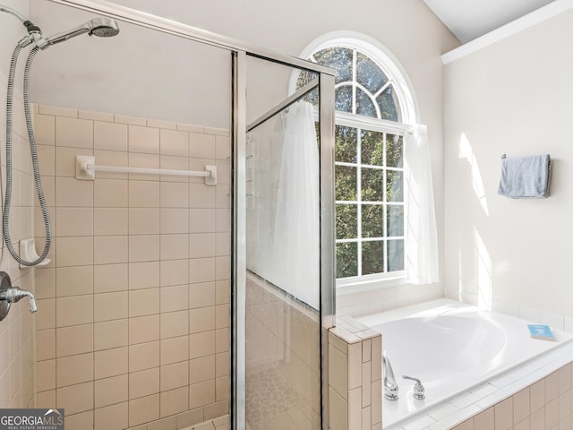 152 Vinings Lake Ct SW, Mableton, GA 30126 - bathroom with a garden tub and a shower stall