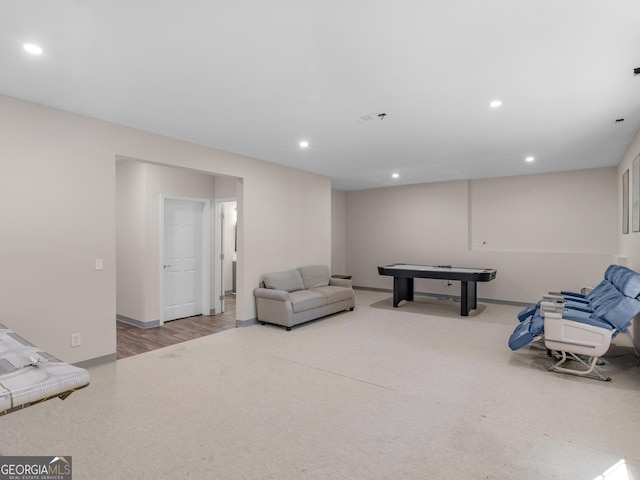 152 Vinings Lake Ct SW, Mableton, GA 30126 - interior space with carpet flooring, billiards, baseboards, and recessed lighting