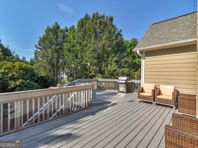 152 Vinings Lake Ct SW, Mableton, GA 30126 - wooden deck featuring grilling area