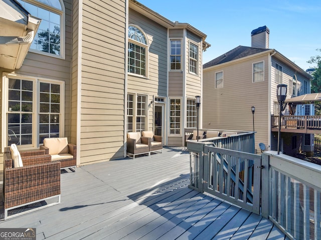152 Vinings Lake Ct SW, Mableton, GA 30126 - wooden deck with central AC unit