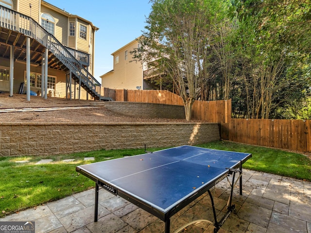 152 Vinings Lake Ct SW, Mableton, GA 30126 - exterior space featuring a patio, stairs, and a fenced backyard