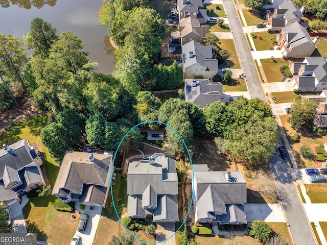 152 Vinings Lake Ct SW, Mableton, GA 30126 - drone / aerial view with a residential view and a water view