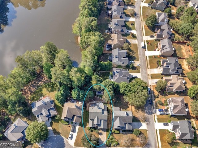 152 Vinings Lake Ct SW, Mableton, GA 30126 - aerial view featuring a water view and a residential view