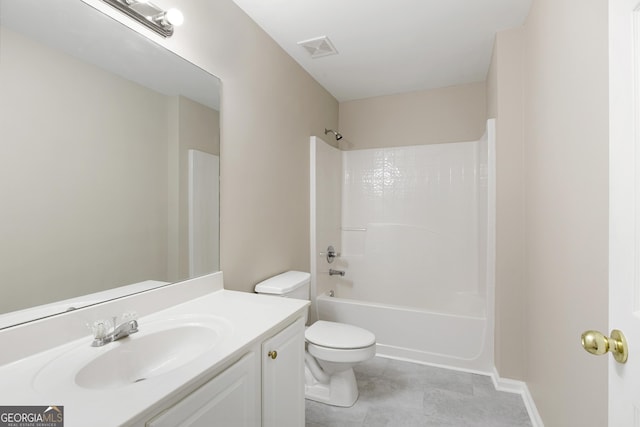 4071 Cottage Oaks Dr Unit 3, Acworth, GA 30101 - full bathroom featuring toilet, vanity,  shower combination, and tile patterned flooring