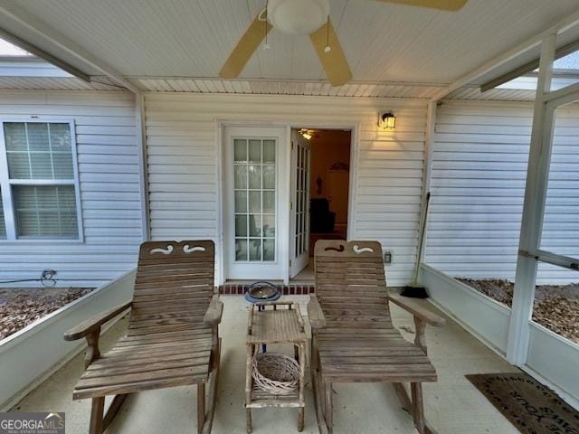 5555 Carlton Ln, Garfield, GA 30425 - sunroom / solarium featuring ceiling fan