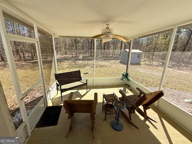5555 Carlton Ln, Garfield, GA 30425 - sunroom / solarium featuring ceiling fan