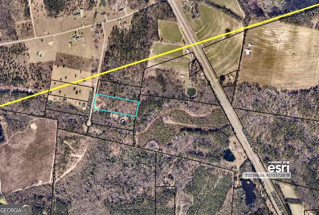 5555 Carlton Ln, Garfield, GA 30425 - map of property location with property parcel outlined