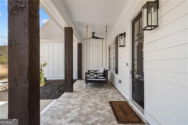 view of patio with covered porch