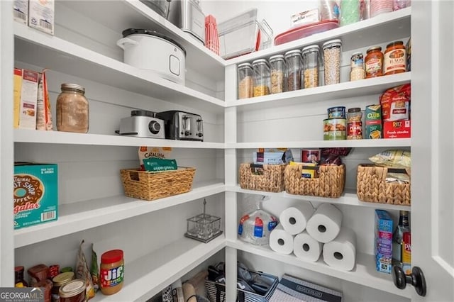 view of pantry