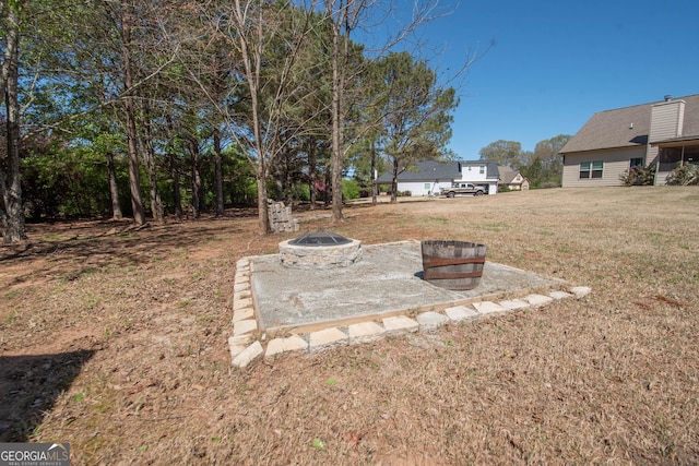 39 Chatham Ct, Williamson, GA 30292 - view of yard with a fire pit
