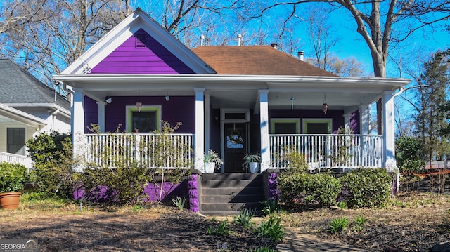 bungalow with covered porch