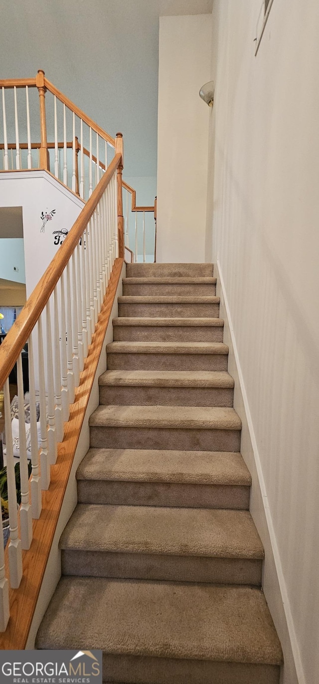view of stairway