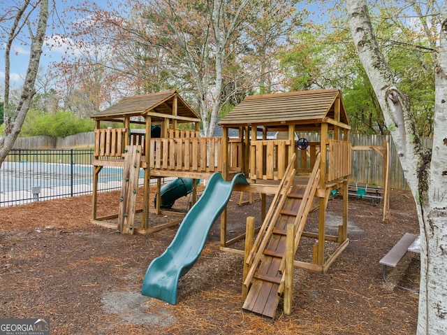 455 Ellesmere Way, Buford, GA 30518 - view of jungle gym with fence
