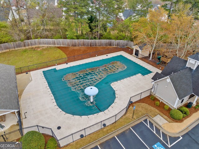455 Ellesmere Way, Buford, GA 30518 - view of swimming pool featuring a fenced backyard