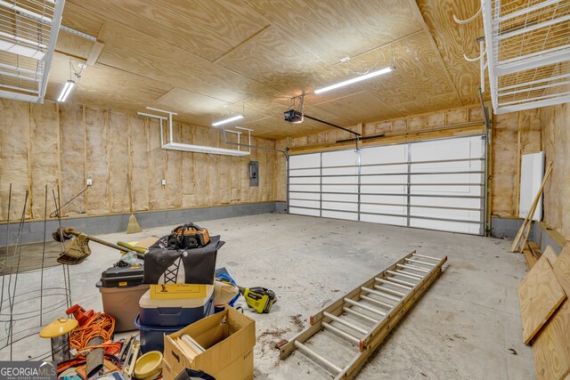 181 Yonah Lake Cir, Toccoa, GA 30577 - garage with a garage door opener and electric panel