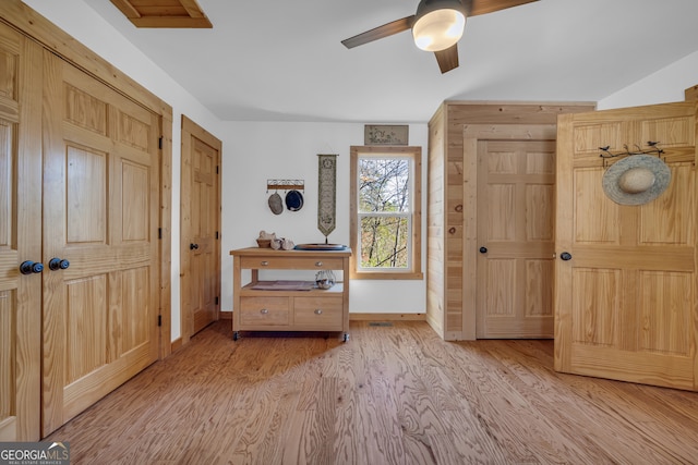 181 Yonah Lake Cir, Toccoa, GA 30577 - entrance foyer featuring light wood-style flooring, ceiling fan, and baseboards