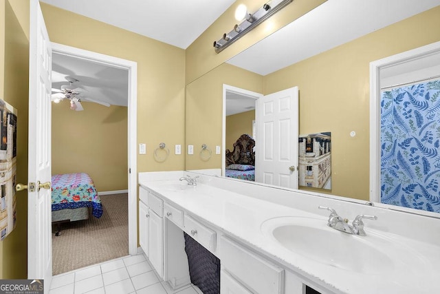 1621 Telfair Chase Way, Lawrenceville, GA 30043 - ensuite bathroom featuring double vanity, ensuite bathroom, a sink, and tile patterned flooring
