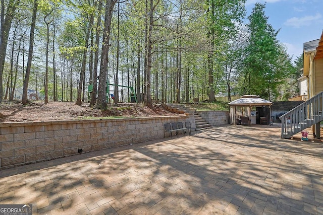 1621 Telfair Chase Way, Lawrenceville, GA 30043 - deck featuring a gazebo and stairs