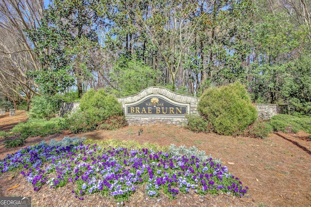 view of community sign