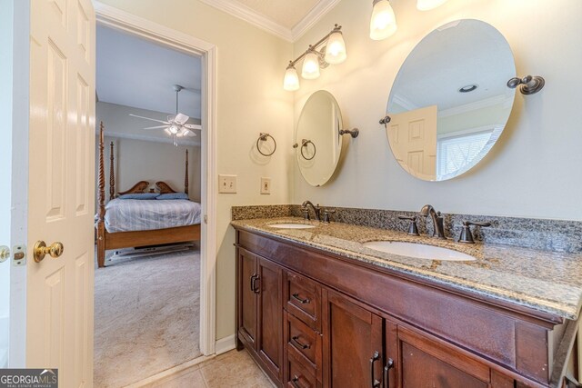 45 Somerset Ct, Covington, GA 30016 - bedroom featuring a tray ceiling, light colored carpet, baseboards, visible vents, and a ceiling fan