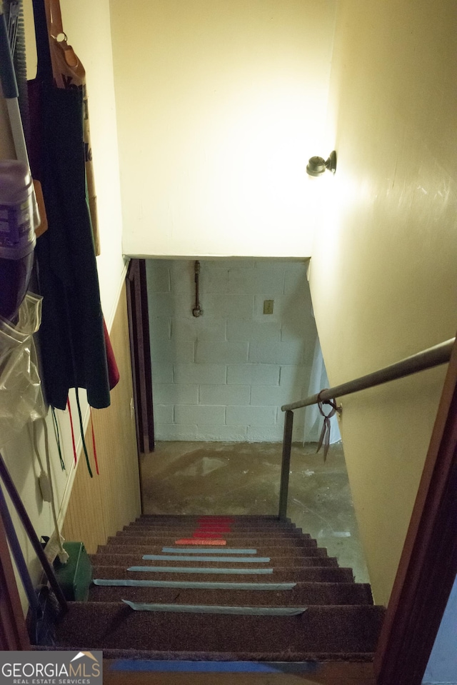 view of stairway