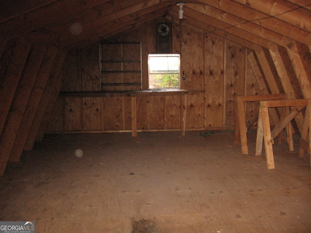 view of attic