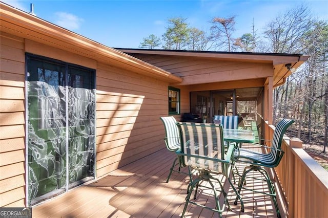 105 Oak View Trl, Cleveland, GA 30528 - wooden deck with outdoor dining space
