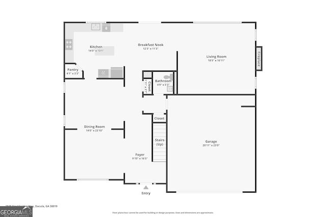2848 Stockbridge Way, Dacula, GA 30019 - room layout
