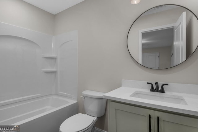 243 Barrington Oaks Dr, Brunswick, GA 31523 - bathroom with tub / shower combination, toilet, and vanity
