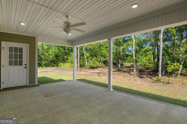 243 Barrington Oaks Dr, Brunswick, GA 31523 - view of patio / terrace with a ceiling fan