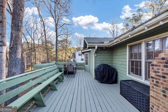 view of wooden deck