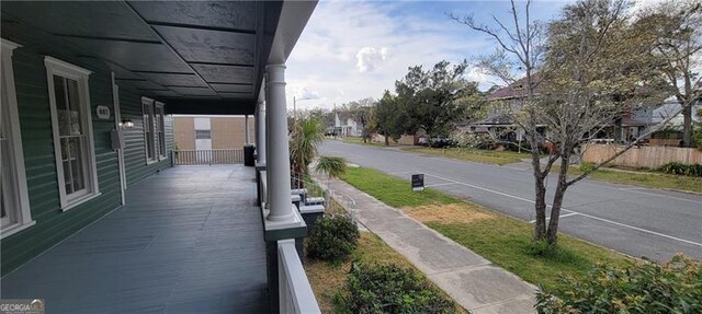 807 Elizabeth St, Waycross, GA 31503 - deck with a residential view and a porch