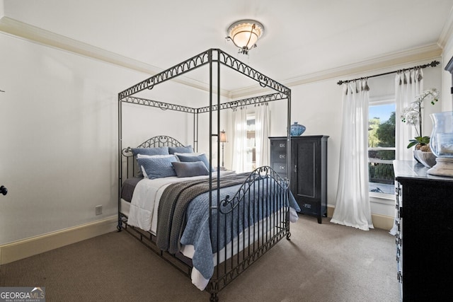 3491 Falls Branch Ct, Buford, GA 30519 - carpeted bedroom featuring ornamental molding and baseboards