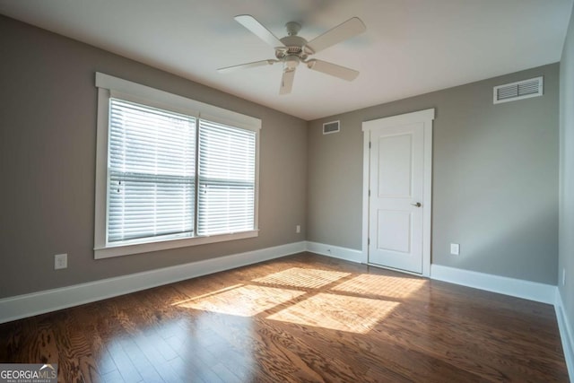 215 Chapman Pl, Athens, GA 30606 - spare room with wood finished floors and a ceiling fan
