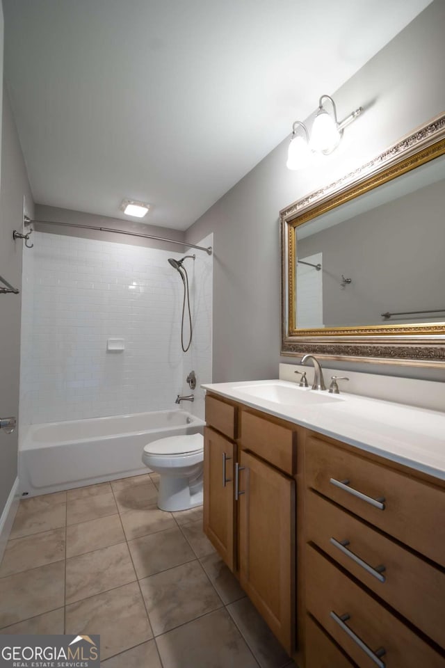 215 Chapman Pl, Athens, GA 30606 - full bath with washtub / shower combination, vanity, and tile patterned flooring