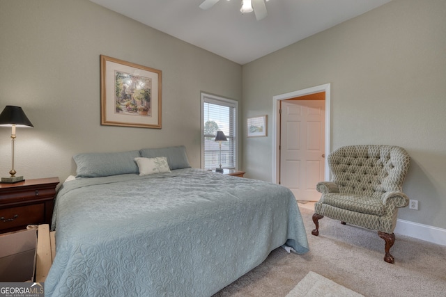 1649-H Lakeview Dr, Young Harris, GA 30582 - carpeted bedroom featuring a ceiling fan and baseboards